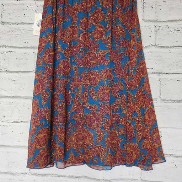 LuLaRoe Lola Skirt Womens Size Medium Pull On A Line Colorful Knee Length - Picture 4 of 11